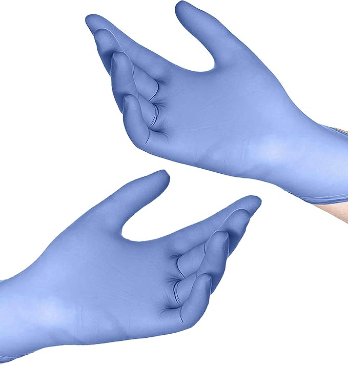 Powder-Free Nitrile Examination Gloves – Blue - Image 2
